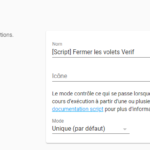 script fermer volet verif